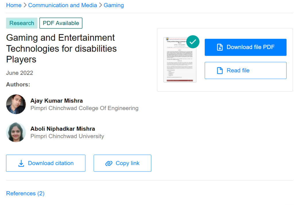 Gaming and Entertainment Technologies for disabilities Players - Ajay Mishra